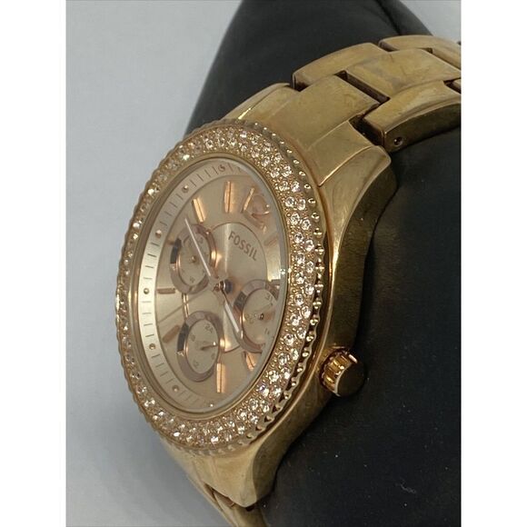 Fossil Stella ES3590 Women's Gold Stainless Steel Analog Dial Quartz Watch LB284 - Picture 4 of 12